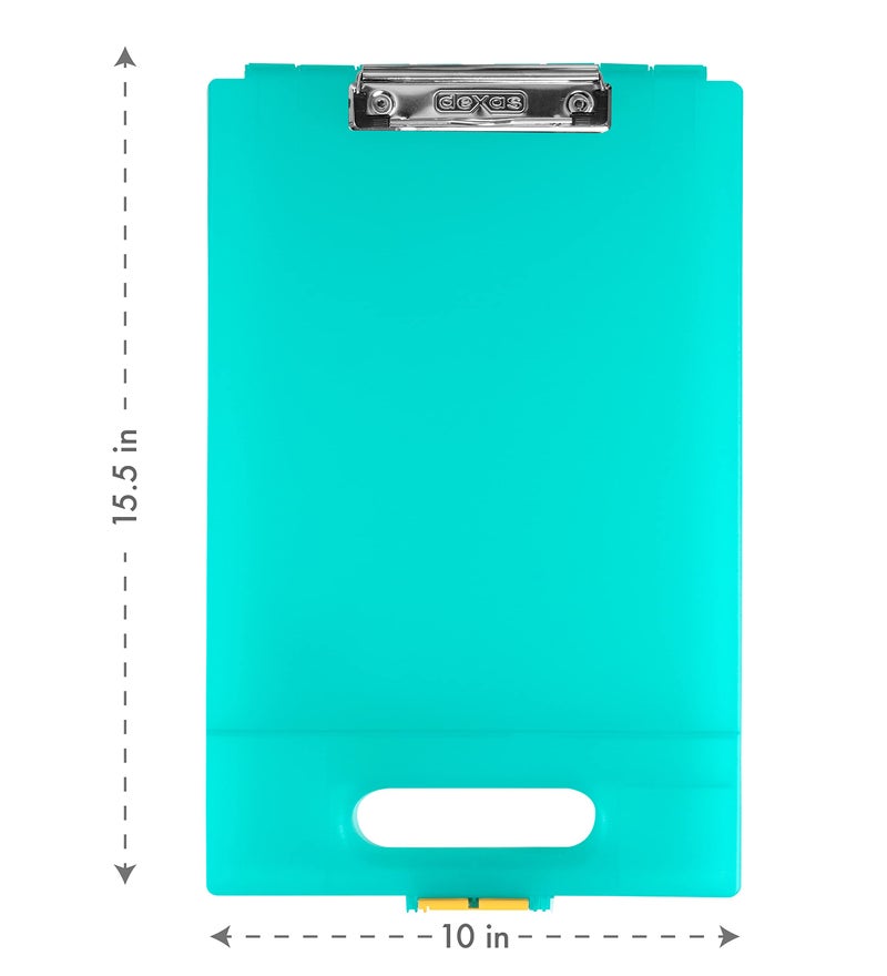 Dexas Clipcase Storage Clipboard with Handle, Aquamarine - Image 2